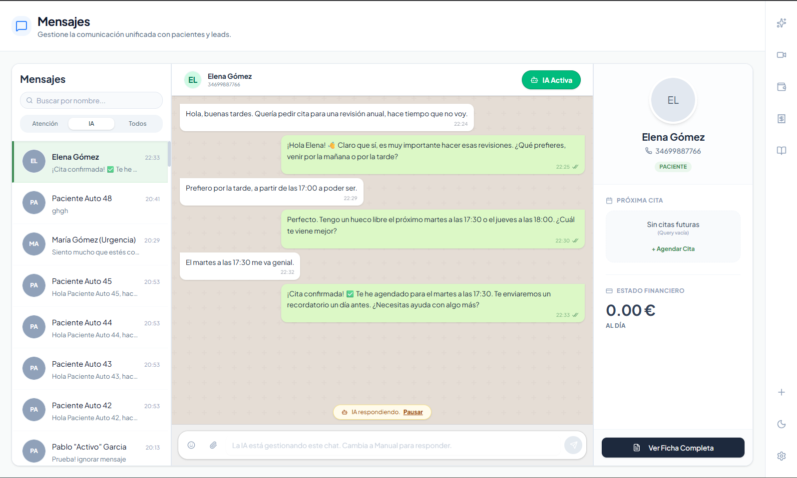 Chat Espejo WhatsApp